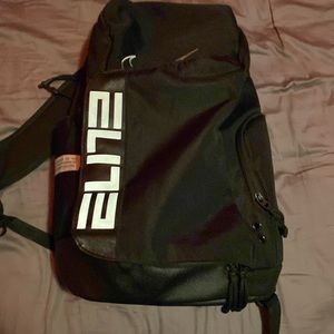 Black and white nike elite backpack